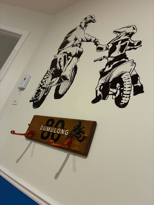 Plaque support à linge - Motocross
