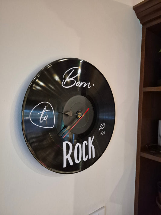 Horloge vinyle 33 tours - Born to Rock