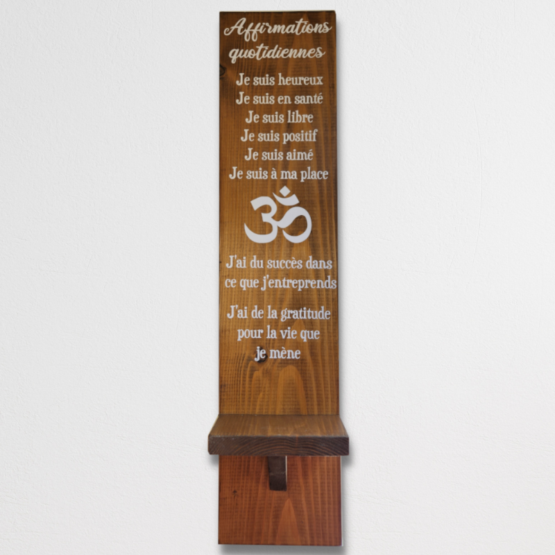 Plaque d'affirmations quotidiennes