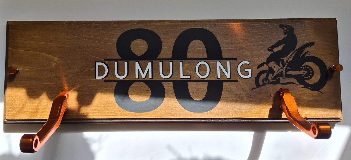 Plaque support à linge - Motocross