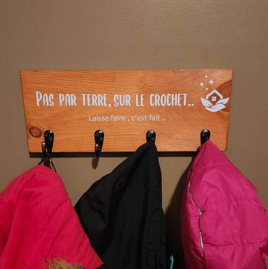 Porte manteau mural enfant - humour