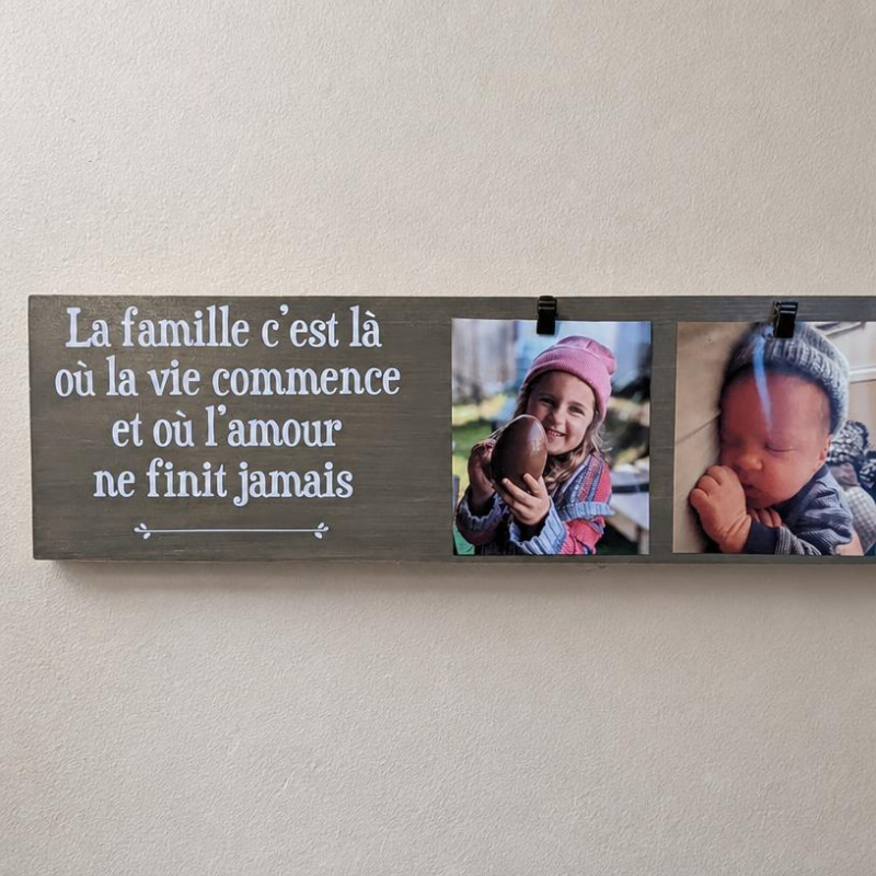 Plaque la famille - 2 photos