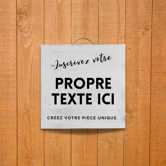 Outil de personnalisation - Plaque 10'' x 10'' Blanc vieillit