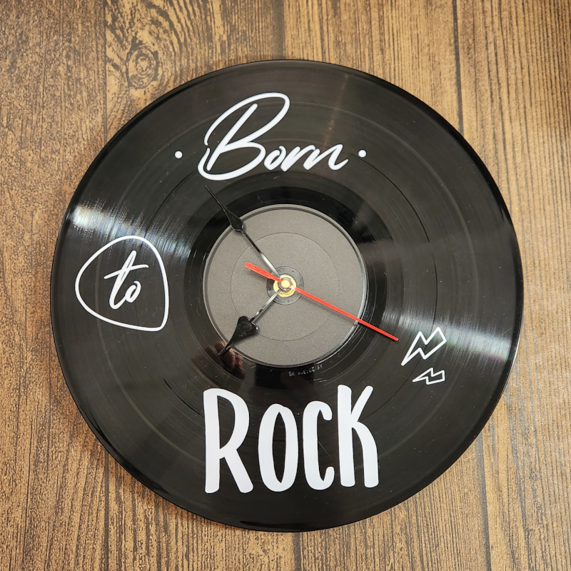 Horloge vinyle 33 tours - Born to Rock