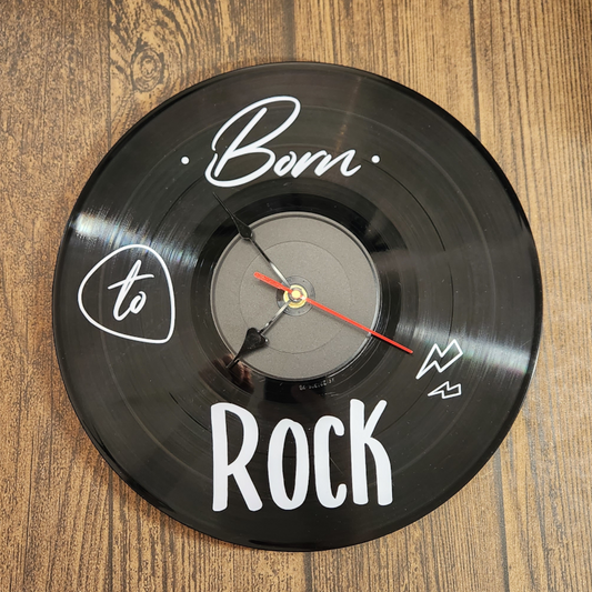 Horloge vinyle 33 tours - Born to Rock